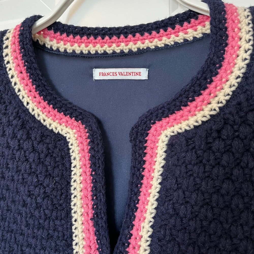Frances Valentine blue, lined wool cardigan